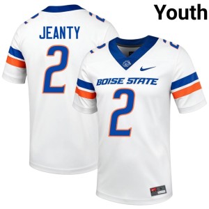 #2 NCAA BSU Broncos White Ashton Jeanty Youth College Football Jerseys 432430-932