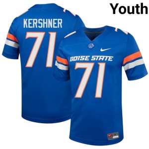 #71 Youth BSU College Football Ashton Kershner Official Royal Jerseys 712602-945