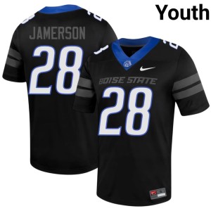 #28 College Football BSU Broncos Youth Black Limited Cam Jamerson Jersey 371756-757