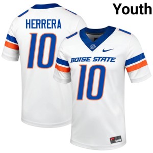 #10 College Football Bronco Nation Youth White Cash Herrera University Jerseys 733555-671