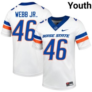 #46 Corey Webb Jr. Youth University White Boise State College Football Jerseys 715223-444
