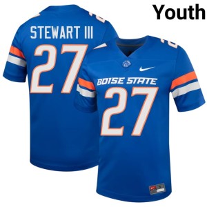 #27 Harry Stewart III Youth College Football Royal Bronco Nation 2026 Jerseys 177580-647