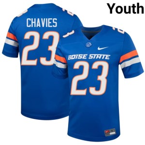 #23 College Football Youth Game Keilan Chavies BSU Broncos Royal Jersey 688355-264