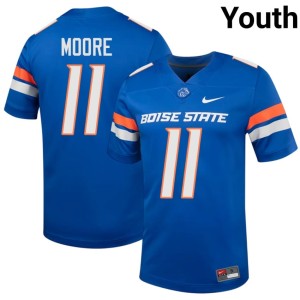 #11 College Football University Royal Youth BSU Kellen Moore Jersey 651301-453