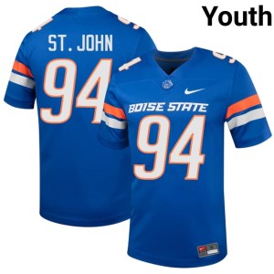 #94 Bronco Nation Youth Royal Paz St. John University College Football Jerseys 805326-617
