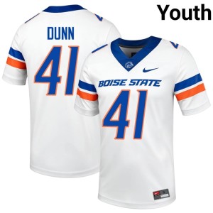 #41 Stitched Youth College Football Rocky Dunn BSU Broncos White Jerseys 419605-478