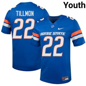 #22 Roman Tillmon College Football Youth Royal Bronco Nation University Jerseys 474257-306