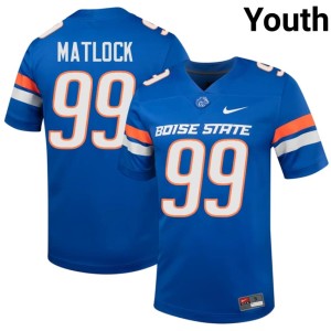 #99 Game BSU Youth College Football Royal Scott Matlock Jerseys 397574-681
