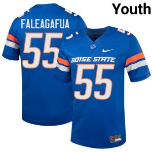 #55 Youth Royal High School BSU Sua Faleagafua College Football Jerseys 996008-977