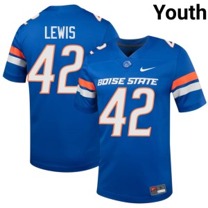#42 Broncos Zyhaire Lewis Game College Football Youth Royal Jerseys 803052-188